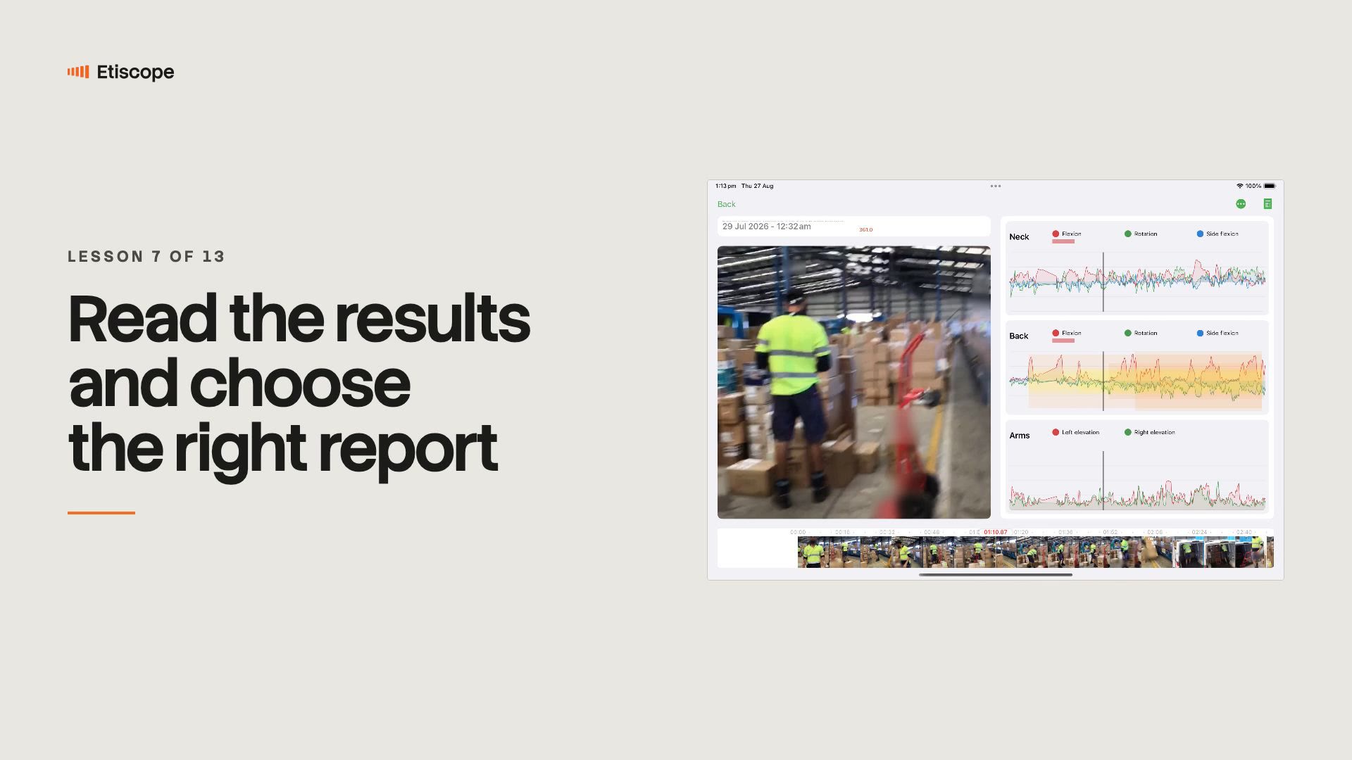 Video poster for lesson 7, Read the results and choose the right report